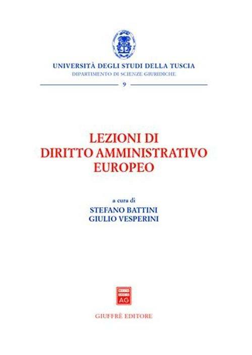 Lezioni di diritto amministrativo europeo - copertina