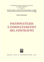 Incompletezza e completamento del contratto