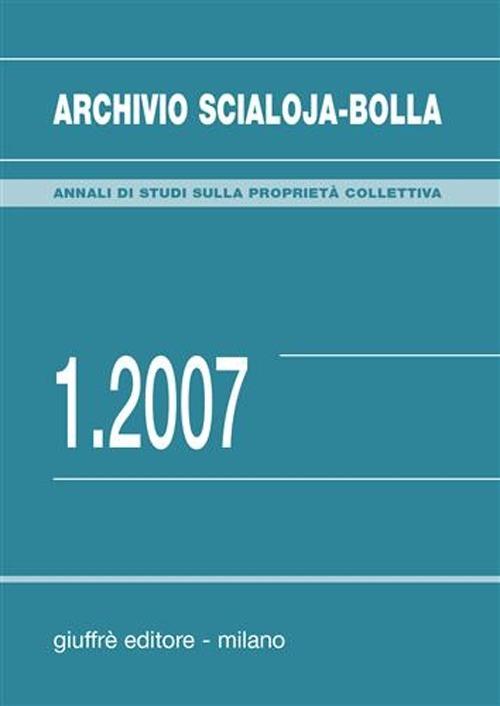 Archivio Scialoja-Bolla (2007). Vol. 1 - copertina