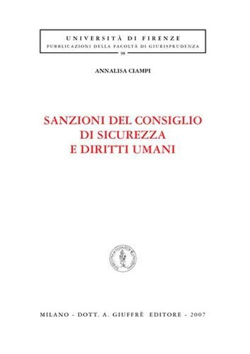 Sanzioni del consiglio di sicurezza e diritti umani - Annalisa Ciampi - copertina