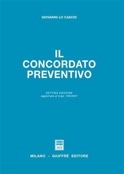 Il concordato preventivo -  Giovanni Lo Cascio - copertina