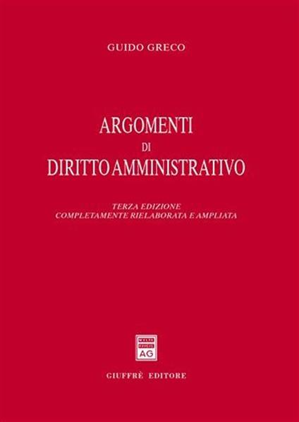 Argomenti di diritto amministrativo - Guido Greco - copertina