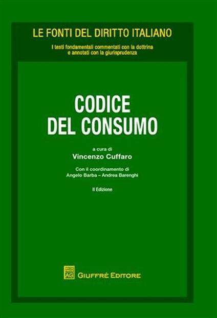 Codice del consumo - copertina