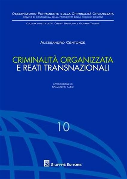 Criminalità organizzata e reati transnazionali - Alessandro Centonze - copertina