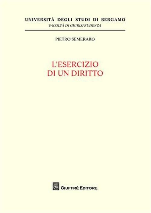 L' esercizio di un diritto - Pietro Semeraro - copertina