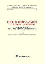 Per il 70° compleanno di Pierpaolo Zamorani