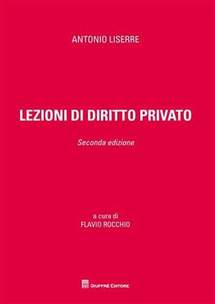 Lezioni di diritto privato - Antonio Liserre - copertina