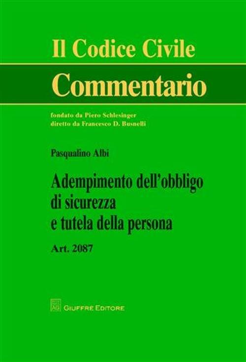 Adempimento dell'obbligo di sicurezza e tutela della persona - Pasqualino Albi - copertina