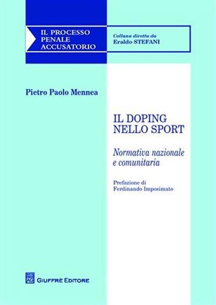 Il doping nello sport - Pietro Paolo Mennea - copertina