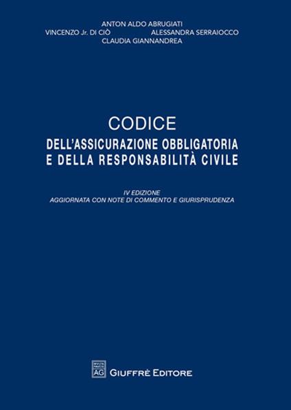 Codice dell'assicurazione obbligatoria e della responsabilità civile - copertina