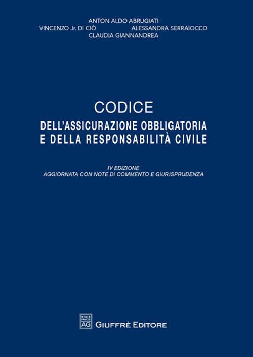 Codice dell'assicurazione obbligatoria e della responsabilità civile - copertina