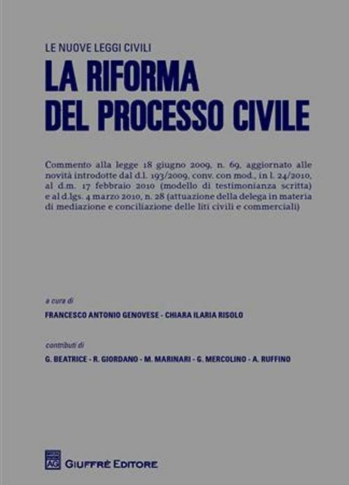 La riforma del processo civile - copertina