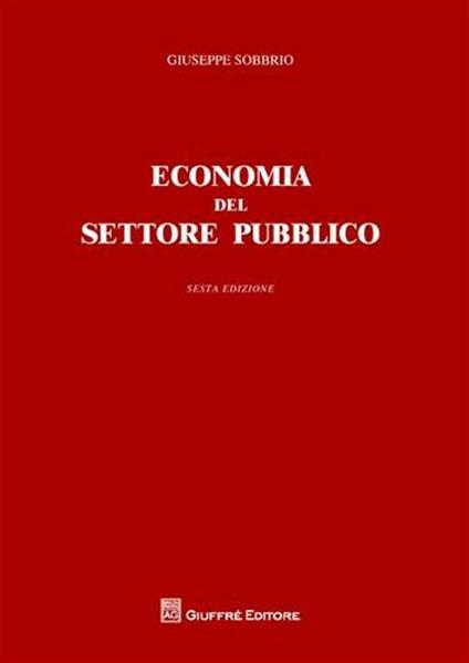 Economia del settore pubblico - Giuseppe Sobbrio - copertina