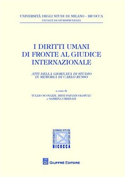 I diritti umani di fronte al giudice internazionale. Atti della Giornata di studio in memoria di Carlo Russo - copertina