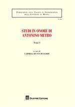 Studi in onore di Antonio Metro. Vol. 1