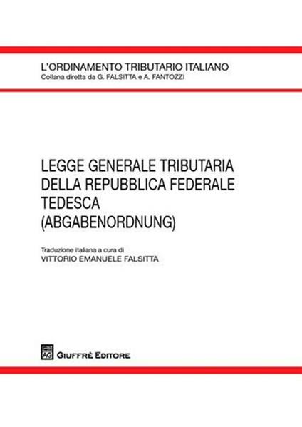 Legge generale tributaria della Repubblica Federale Tedesca (adgabenordnung) - copertina