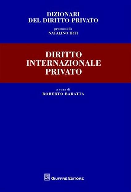 Dizionari del diritto privato. Diritto internazionale privato - copertina