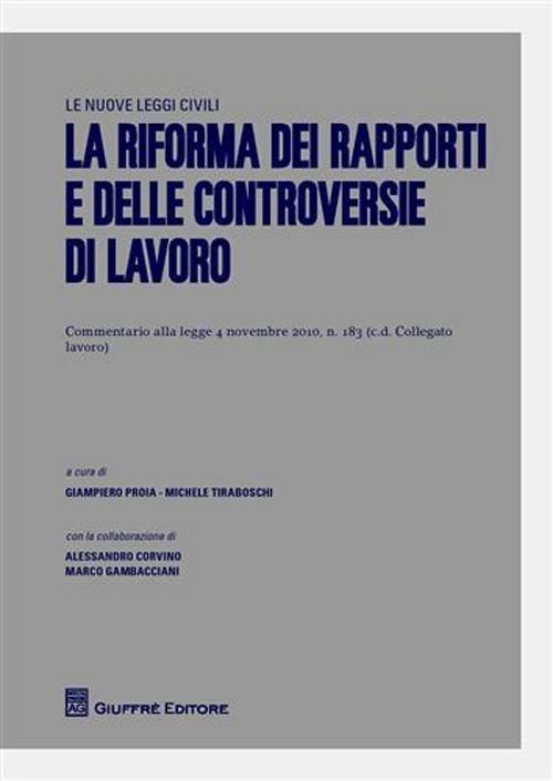 La riforma dei rapporti e delle controversie di lavoro - copertina