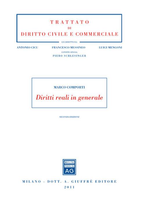 Diritti reali in generale - Marco Comporti - copertina