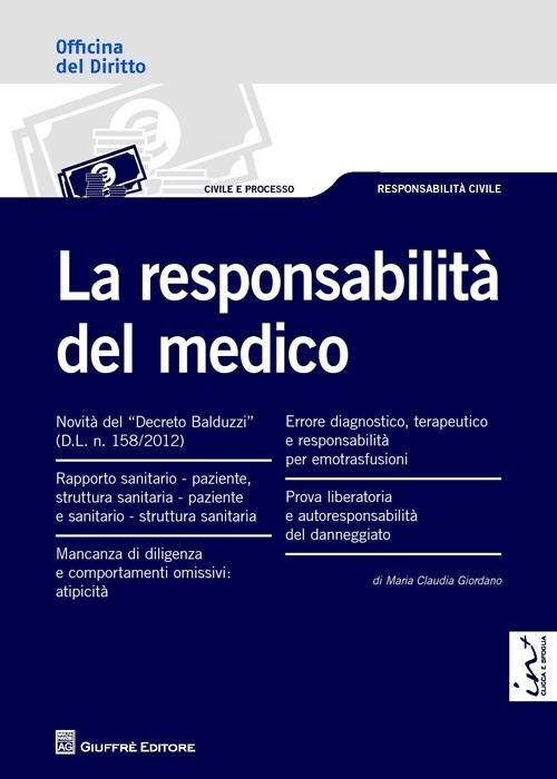 La responsabilità del medico - M. Claudia Giordano - copertina