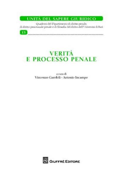 Verita' e processo penale - copertina