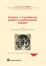 Weimar e il problema politico-costituzionale italiano