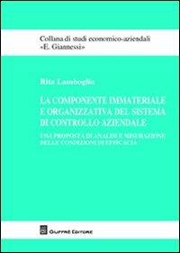 La componente immateriale e organizzativa del sistema di controllo aziendale. Una proposta di analisi e misurazione delle condizioni di efficacia - Rita Lamboglia - copertina