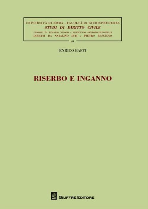 Riserbo e inganno - Enrico Baffi - copertina