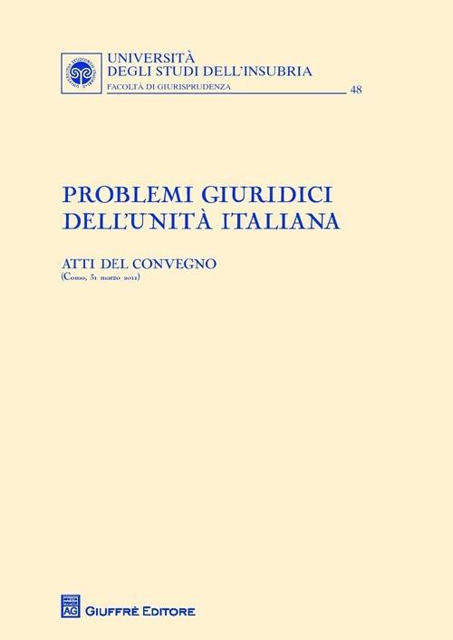 Problemi giuridici dell'Unità italiana - copertina