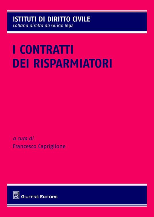 I contratti dei risparmiatori - copertina