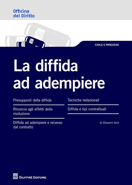 La diffida ad adempiere - Giovanni Iorio - copertina