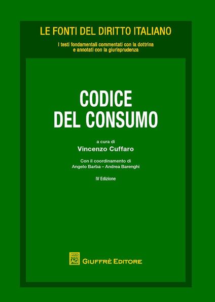 Codice del consumo - copertina