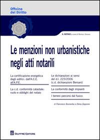 Le menzioni non urbanistiche negli atti notarili - Francesco Buonerba,Elena Zappone - copertina