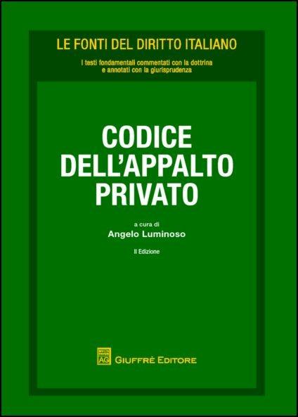 Codice dell'appalto privato - copertina