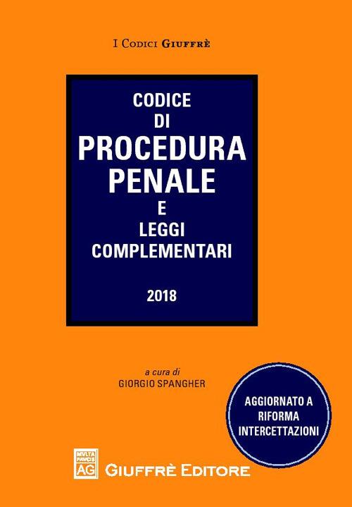 Codice di procedura penale e leggi complementari - copertina