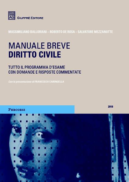 Diritto civile. Manuale breve. Tutto il programma d'esame con domande e risposte commentate - Massimiliano Balloriani,Roberto De Rosa,Salvatore Mezzanotte - copertina