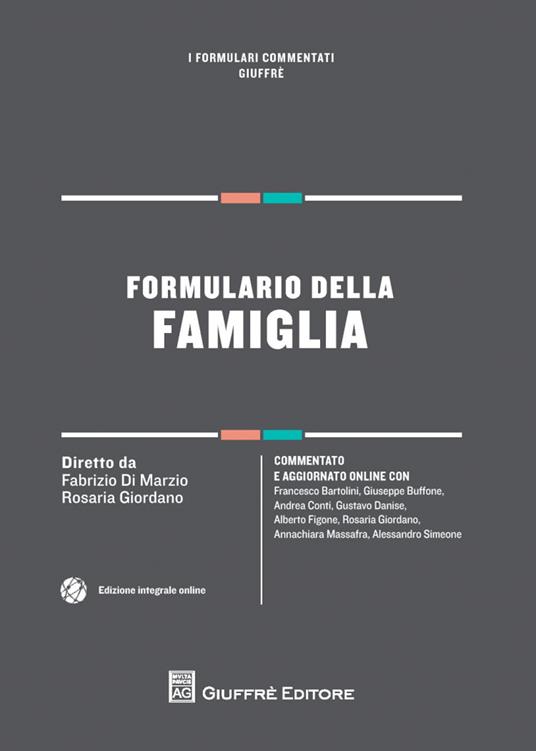 Formulario della famiglia - copertina