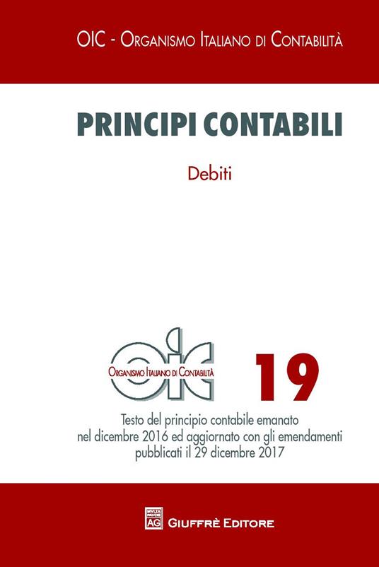 Principi contabili. Vol. 19: Debiti. - copertina