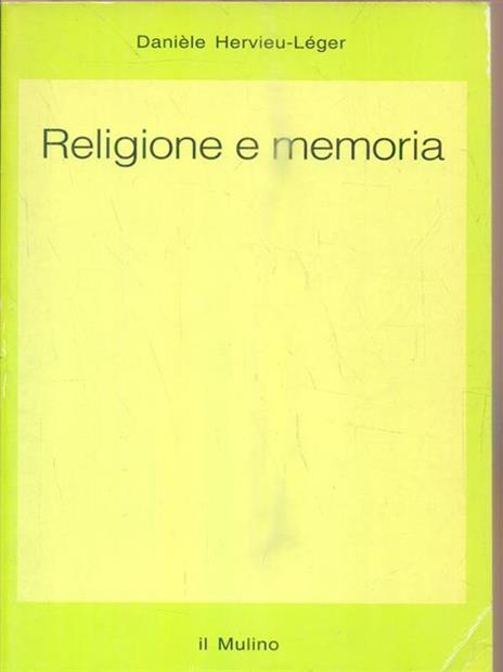 Religione e memoria - Danièle Hervieu Léger - copertina