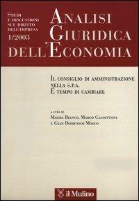 Analisi giuridica dell'economia (2003). Vol. 1 - copertina