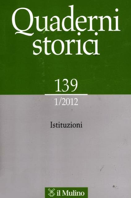 Quaderni storici (2012). Vol. 1 - copertina