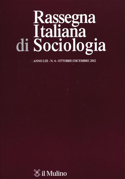 Rassegna italiana di sociologia (2012). Vol. 4 - copertina