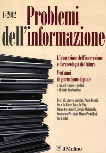 Problemi dell'informazione (2012). Vol. 1 - copertina