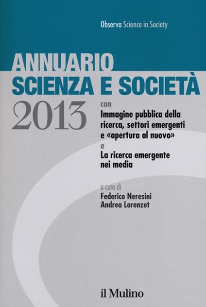 Annuario scienza e società (2013) - copertina