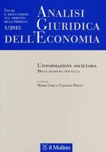 Analisi giuridica dell'economia (2013). Vol. 1