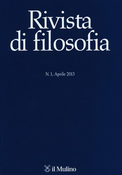 Rivista di filosofia (2013). Vol. 1 - copertina