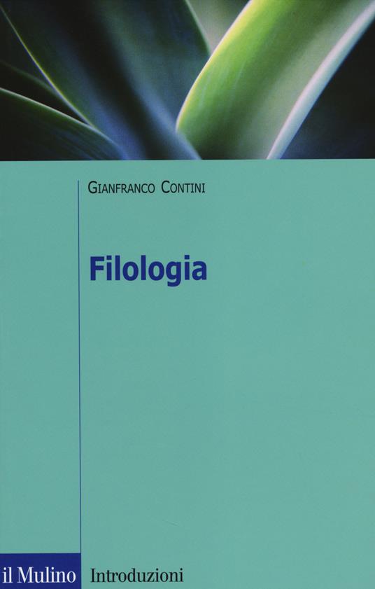 Filologia - Gianfranco Contini - copertina