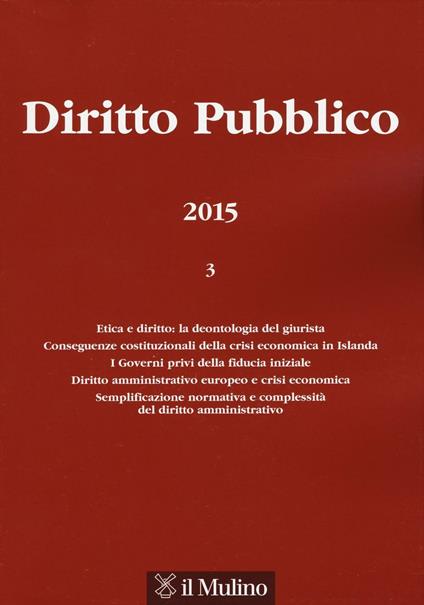 Diritto pubblico (2015). Vol. 3 - copertina