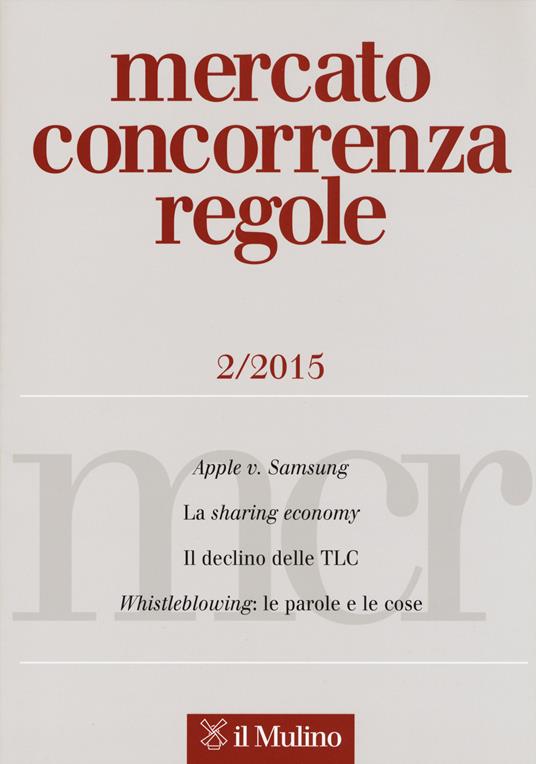 Mercato concorrenza regole (2015). Vol. 2 - copertina