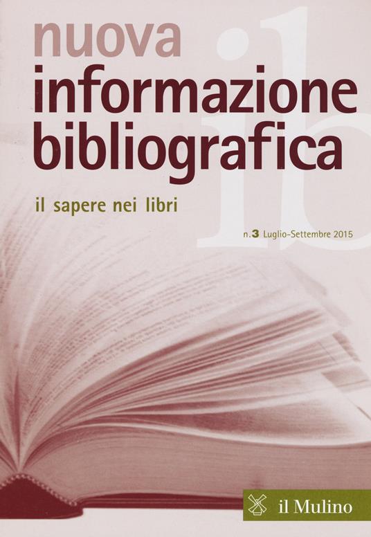 Nuova informazione bibliografica (2015). Vol. 3 - copertina